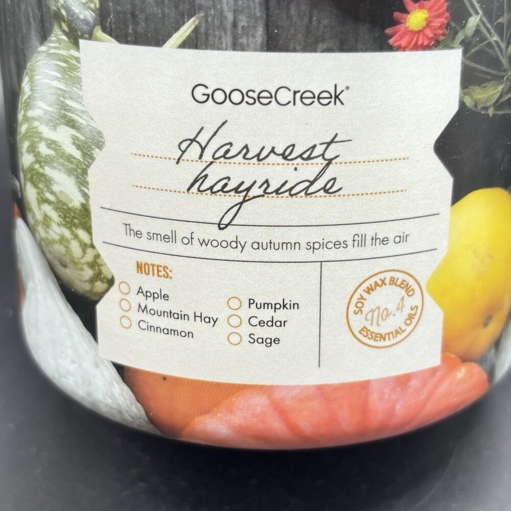 Goose Creek Harvest Hayride 3 Wick Jar Candle 14.5 oz Fall Pumpkin Apple Spices - Picture 6 of 14